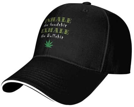 Flower Power Sonnenblume Meditieren 420 Marihuana Top Pflanze Weed Herren Damen Basecap Verstellbar Baseballmütze Leicht Trucker-Kappe Für Sport Wander Kletter