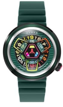 Nubeo Ventana Herren-Automatikuhr Atari Gamestation Pro Limited Edition mit Kautschukarmband NB-6125, 48 mm