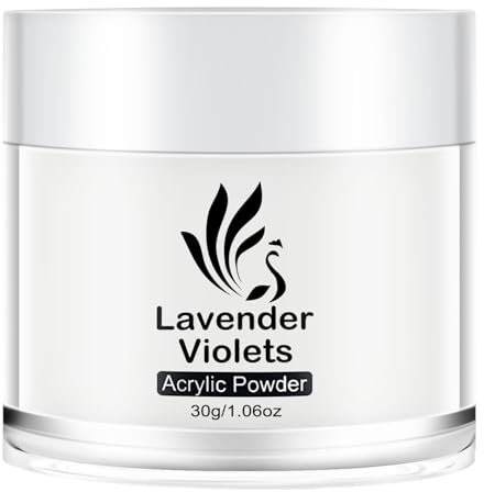 Lavender Violets White Dipping Powder 30g - Essential Dip & Acrylic Powder for Nail Strengthening, French Tips & Nail Art | Air Dry, Base Coat, Builder | Salon & DIY Use N102