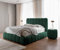 FURNISTAR Polsterbett Chloe mit Bettkasten, Bett 180x200, Doppelbett mit Stauraum und Lattenrost, Boxspringbett-Optik, ohne Matratze, Schlafzimmer - Dunkelgrün