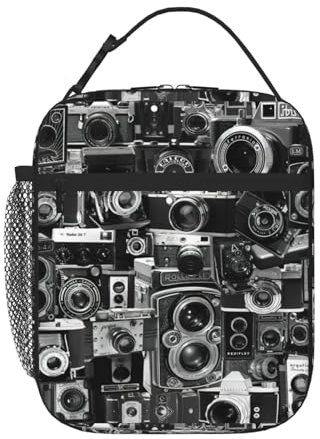 HGFVY Retro Cool Camera Collection - Lonchera portátil con aislamiento para hombres y mujeres, adecuada para salidas