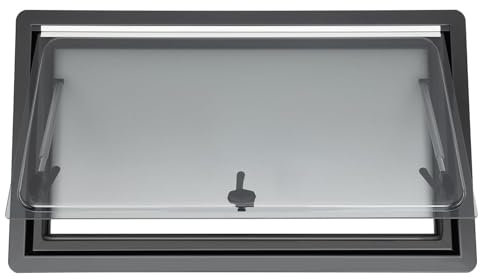 Fenêtre de Sortie pour Camping-Car, fenêtre coulissante Double Couche avec Rideau, fenêtre de Remplacement pour Camping-Car, Caravane, Camping-Car, 400 x 300 mm