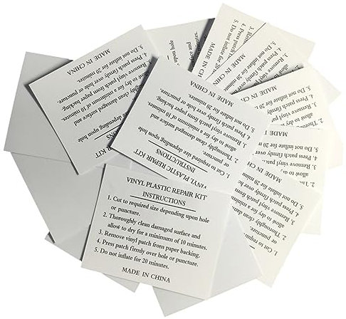 SUPVOX 10pcs Puncture Repair Kit for Inflatable Boat Square Pvc Patches Light Grey for Pool
