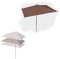 SMELEDFCFK Sombrilla Semicircular De Pared Sombrilla De Jardín Semicircular Altura Regulable Parasol Rectangular 200×100cm, Sombrilla De Pared Semicircular, Impermeable Y Protección UV(Brown)