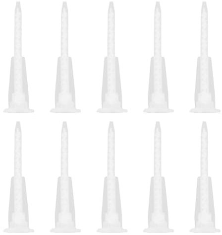 JISADER 10Pcs Epoxy Mixing Nozzles for AB Glue Resin Mixer Mixing Tips Lightweight and Sturdy, 17 Sections