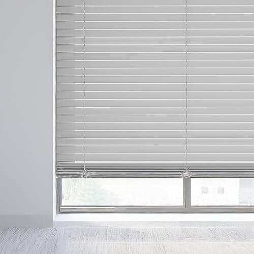 DH DREAMER HOME Persiana Veneciana de Aluminio para Ventana – Estor Enrollable con Lamas Ajustables – Control de Luz y Privacidad – Fácil Instalación - Color Gris, 150x200cm