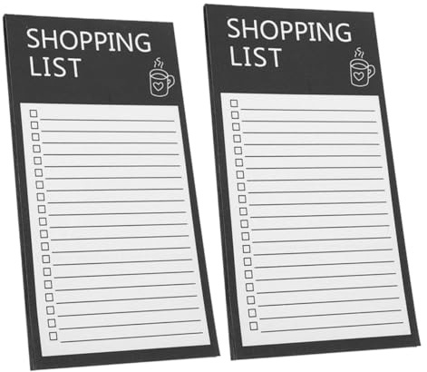 Angoily 2 Stück Magnetische Notizblöcke für Kühlschrank Einkaufsliste mit Einzigartigem Design Wiederverwendbar Magnetisch Haftend Praktische Küchen organizer für Alltag