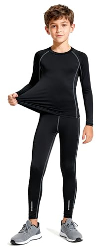 ANGEL CITIZ Kinder Jungen Kompressionshose Sportunterwäsche Fußball Trainingsanzüge Funktionsunterwäsche Leggings