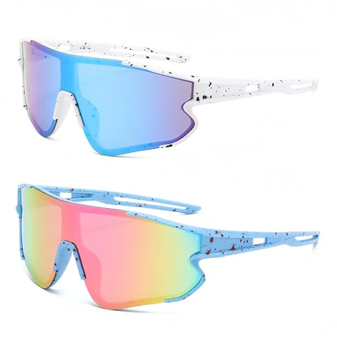 PANYI 2PCS Soleil de Sport de Plein Air Lunettes Lunettes Velo