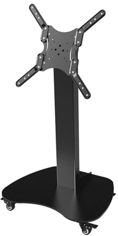 THEGA LCD TV Frame Floor Stand - Portable Mobile TV Cart For 32-45 Inch TVs, Height Adjustable Rolling Racks With Wheels, Movable Monitor Holder For Home Office