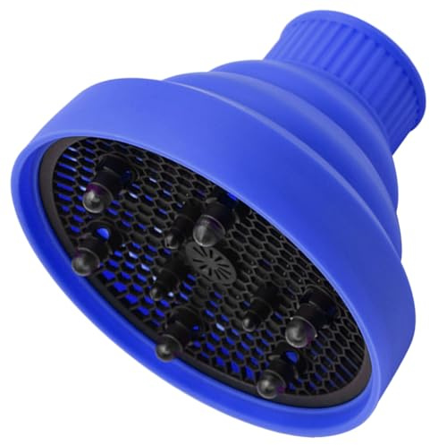 Silicone Hair Dryer Diffuser Cap Folding Blue for Hair Styling | Salon and Home Use, Disperses Air to Help Reduce Frizz and Heat Exposure, Female-focused Accessory