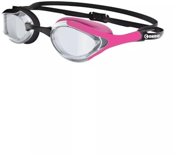 Okeo Occhialini Nuoto Piscina SUPERCOMFORT COLOR COBRA Uomo Donna, Lenti in Policarbonato, Design Bicolore Hi-Tech, Comfort Elevato, Visione Nitida, Ideali per Allenamento e Nuoto