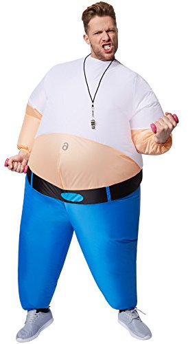 tectake dressforfun Selbstaufblasbares Unisex Kostüm Personal Trainer | Batteriebetrieben - Aufgeblasen innerhalb von Sekunden
