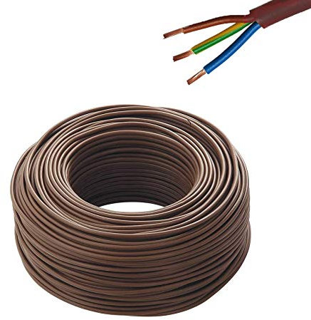 Cavo Elettrico Besser Multifilare Isolante Marrone per Impianti Elettrici e Tubazioni (4x1,5 mm², 25 mt)