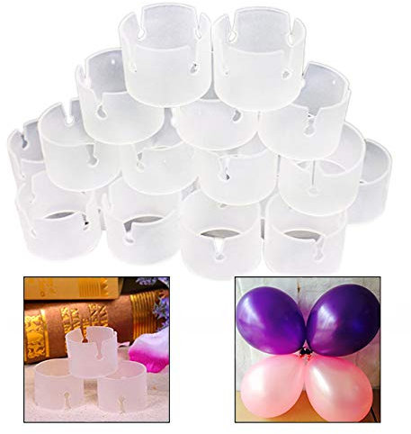 Xrten 50 Stücke Ballons Bogen Connectors,Ballon Clip Ring,Ballon Schnalle für Hochzeit Dekoration