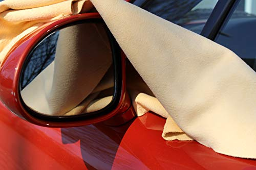 Qualitäts Fensterleder - handliches Autoleder - für Scheiben, Lack, Cockpit