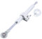 Universal Motorrad Lenkungsdämpfer Safety Control mit Rohrschelle-Motorrad-Gabel für Kawasaki Yamaha Suzuki Motorrad, Verstellbar - Silber