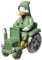 Aspinaworld Gartenfigur, Enten Figur mit Regenmantel auf Traktor, Figur für den Garten, wetterfeste Deko