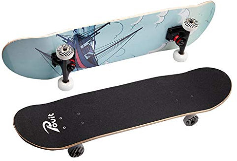 Lgan Skateboard Komplettboard，31x8in Ahorn E Longboard，Erwachsene Jugendliche Skateboard Deck，Straße Penny Board (Color : AA)