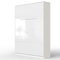 SMARTBett Schrankbett Standard Weiss/Weiss Hochglanzfront 140 Vertikal