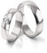 JC Trauringe Silber 925 Paarpreis Eheringe Silber I Verlobungsringe Silber breit 5,0 mm I Partnerringe mit Gravur in edler Schatulle I 2 Hochzeitsringe Herrenring & Damenring mit Stein I PL295-S
