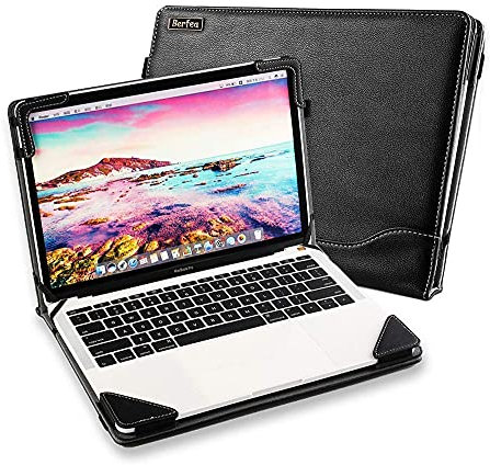 Laptop Case Cover Compatible with Dell Inspiron 14 5402 5405 5409 5410 5490 5498 14 inch Notebook Sleeve PU Leather Stand Hard Protective Skin