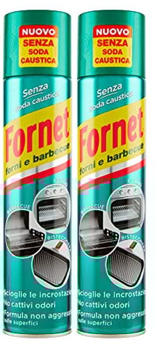Fornet - Sgrassatore Spray per Forni e Barbecue, Formula non Aggressiva, Senza Soda Caustica, 300ml x 2 Pezzi