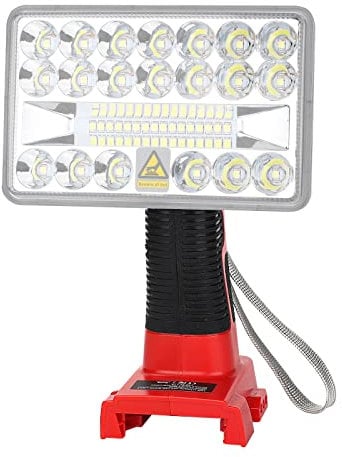 Arbeitsleuchte für Milwaukee m18 18V Akku, 18W 2000LM LED Leuchte Strahler Tragbare Taschenlampe mit 5V 2.1A USB-Anschluss für Garage, Werkstatt, Camping oder Baustelle