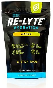 REDMOND Re-Lyte Hydratio Electrolyte Drink Powder Mix (Mango) 30 Stick Packs
