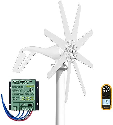 Smaraad Windturbine Generator Kit 600W 12V mit Klinge, Windgenerator Kit mit Laderegler, Windstromgenerator für Marine, RV, Haus, Windmühle Generator Anzug für Hybrid Solar Windsystem
