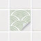 Alwayspon Adhesivo de vinilo impermeable para azulejos, despegar y pegar, autoadhesivo, para cocina, baño, sala de estar, estilo bohemio, 20 x 20 cm, 10 unidades, color verde