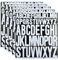 5 Sheet Capital Letter Stickers 1 Inch 2 Inch Self Adhesive Letters Stick On Letters Waterproof Vinyl Alphabet Stickers Sticky Letters for Scrapbooking Craft Signs Poster Cards Window Mailboxes（White）