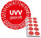 50 x UVV Prüfplaketten/Sicherheitsplaketten 30 mm Durchmesser mit untersch. Beschriftungen (2024)