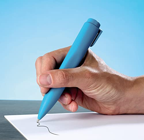 2 x Light Touch Rheumatism Pens – Thick Contoured Lightweight Barrel Easy-Grip Pen with Black Ink for Weak Grip or Arthritic Hands - Limited Mobility Writing Aid, Each Measure 15 x 1.5cm