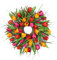 Flowers Tulip Wreath, Four Seasons Front Door Wreath with Tulips and Green Leaves Spring Wreath for Wedding Window Wall Festival Decor,30/40CM (Red,30cm)