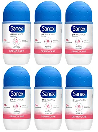 6x Sanex Dermo Care Roll-On 50ml