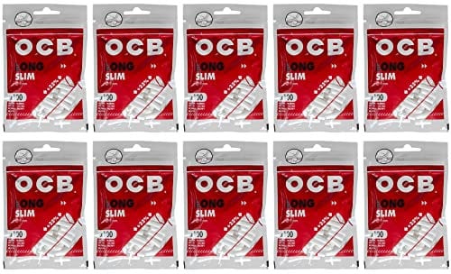 OCB Long Slim Filter Drehfilter Ø 6mm 20mm lang + Sticker (10x100)