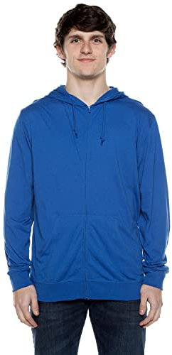 Cottonhood Leichter Jersey Reißverschluss Hoodie für Damen & Herren - Full Zip Casual Cotton Hoodie, Weiche Langarm, Königlich (Royal), 4X-Large