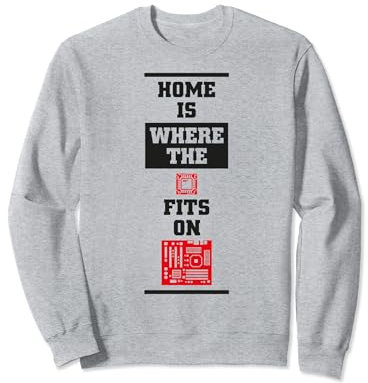 Funny Home Is Where CPU Fits On Motherboard Sweatshirt