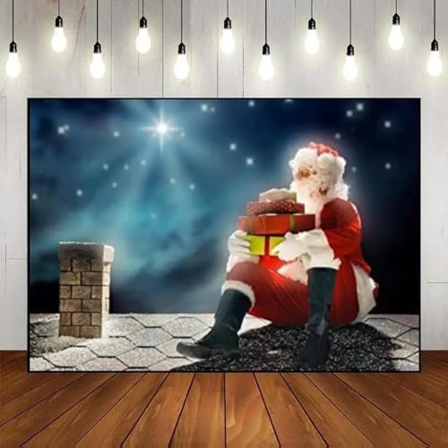 Frohe Weihnachten Schlittenhaus Baby Dusche Hintergrund Winter Fotografie Kulissen für Festivals Weihnachtsbaum Kamin Foto Vorabend