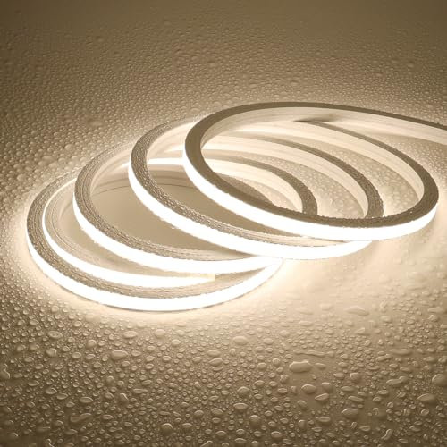 JOYLIT 24V Striscia LED Neon 4000K Bianco Naturale 5M 168LEDs/M 60W Alta Luminosità Senza Punti 10 x 10MM CRI 90+ Strip LED Flex IP67 Impermeabile Luce Nastro Luminoso Dimmerabile per Interno Esterno