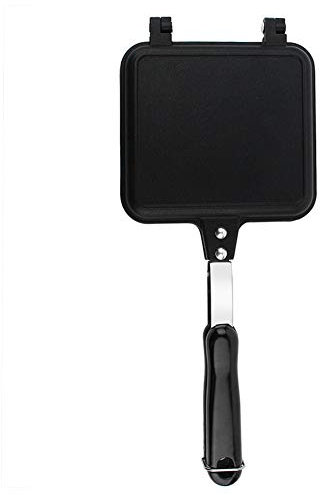 Leopacat Poêle à Frire Antiadhésive Double Face, Gaufrier, Plaque de Cuisson Double Face, Panini Chaud, Rabat grillé Détachable avec Poignées pour Gâteau de Cuisine à Domicile