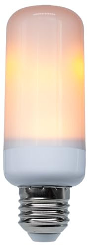 E24 Wir liefern Erfolg LED Feuer Lampe, flackernde Glühbirne für künstliches Feuer, Kerzen und Flammenlicht E27 (3W Mittel) (4 Stück)