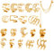 KGDUYC 20pcs Manchette D'oreille Réglable Clip Wrap Boucle D'oreille Femmes Non Piercing Cartilage Chaîne Manchettes D'oreille Étoile feuille Faux Hélix Boucles d'Oreilles Sans Trou