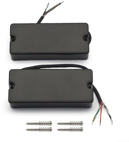 Humbucker Lot de micros à double bobine pour guitare basse électrique à 4 cordes, manche de chevalet
