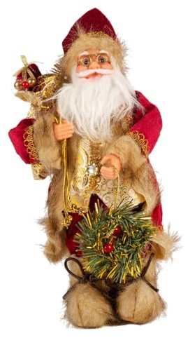 YIBOZI Weihnachtsmann-Figur mit Tasche, Handarbeit, Weihnachtsmann-Puppen, Skulptur, Ornament, Festivals, Party, Zuhause, Tischdekoration, Schreibtisch-Skulptur