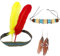 XINDY Indianer Accessoires Damen: 3-teiliges Set mit Indianer Kopfschmuck, Halskette und Ohrringen für Fasching, Karneval, Halloween & mehr. Multicolored, Unisex-Erwachsene & Kinder, Damen