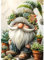 DPHERO DIY Zwerg Diamant Painting Bilder für Erwachsene Anfänger,5D Sukkulente Diamond Painting Set,DIY Cartoon Runde Steine Diamant Kunst Kits, Diamant Painting für Zuhause Dekor 30x40cm
