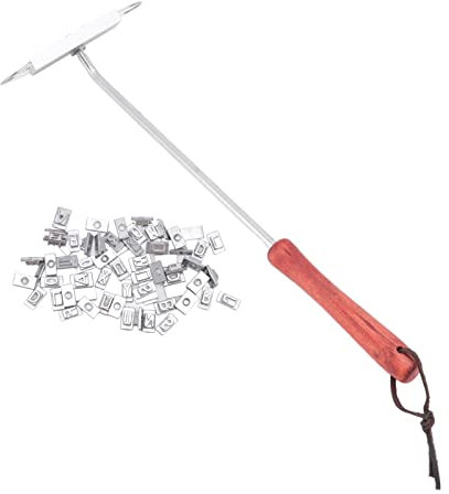 Ferro per Marchiare la Carne per Barbecue, Set di Attrezzi per Barbecue con Lettere Inglesi in Ferro Personalizzato in Acciaio Inossidabile con Intercambiabile per Grigliate di