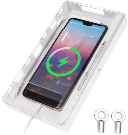 PartyKindom Mobile Phone Lock Box - Transparent Abs Storage Container with Key for Focus and Privacy 19X10Cm for Distraction-Free Time Management